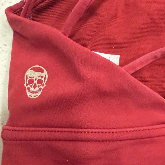 Women's Gymreapers Strappy Red Sports Bra size medium - Picture 4 of 4